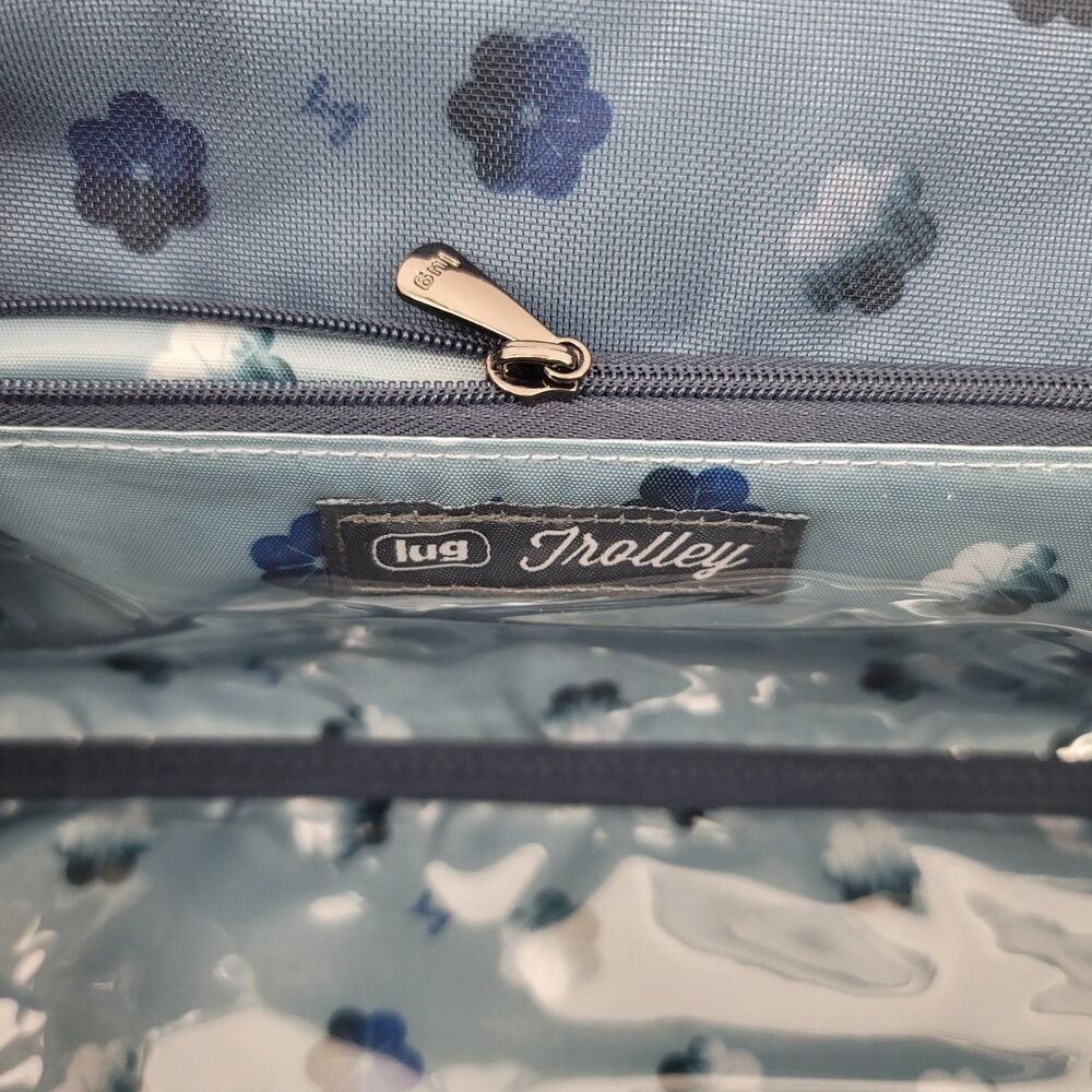 lug 2-Piece Set Trolley And Mini Trolley Cosmetic Cases Shibori Blue - Picture 3 of 8